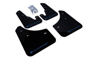 Mazda Speed3 Mud Flap Kit - Rally Armor - UR Series / Blue Logo - Black - `04-`09 Mazda Speed3 Mud Flap Kit - Rally Armor - UR Series / Blue Logo - Black - `04-`09
